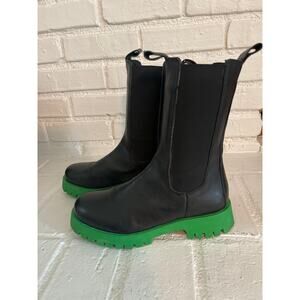 Steve Madden Platform Black Boot Green Sole Women's US Size 8.5